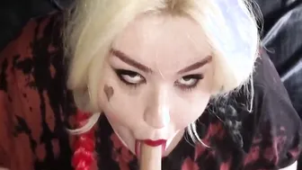 Harley Quinn bbw blowing dick