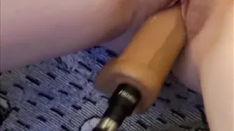 Gamer Women Wifey Plowed by Big Toy and Fucked Machine