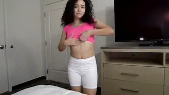 Gigantic Booty Hispanic Barely Legal Step Sister With Braces Thalia Diaz Fuck By