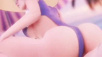 【MMD R-teenie SEX DANCE】TASTY BUTT ON THE BEACH SWEET SEX 激しいセックス [MMD]