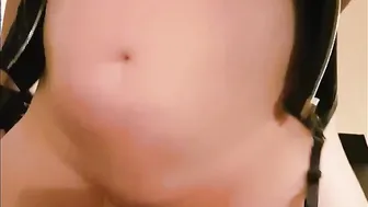 Crazy Little Hoe Wire Fucks Vibrator on FETISH bench