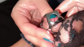 Sub Chastity Release Insidy Nylon Sock Turf Job  Hand Job Tease