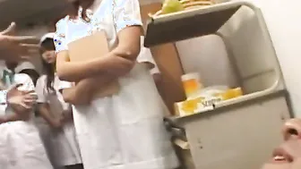 Japanese Hospital Nurse Training Day Milking Patient