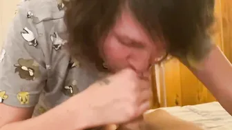 19 Year Old Slobbering Deep Throat Fellatio [pov]