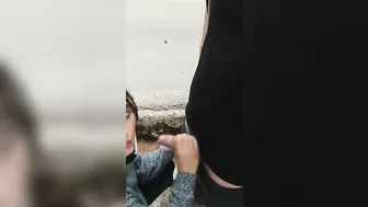 Old women Pounded inside Outdoor