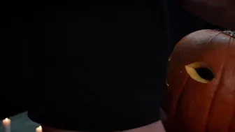 Anal Pumpkin Pounded - Haloween Blows.... into a Voluptuous way - Painfull Cunt to Booty Screwed - Close up Cream