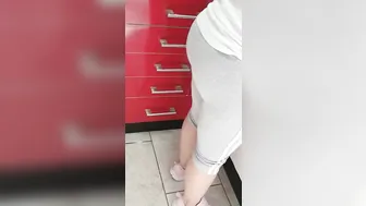 Step Cougar inside Pants Stuck inside Step Son Cock Making him Banged inside the Kitchen