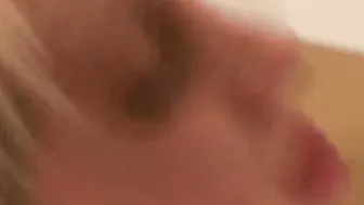 Blonde Barely Legal Pounded after Gagging on Cock
