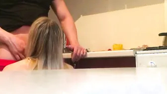 hubby caught his wifey cheating while she was blowing penis