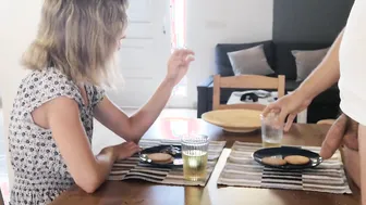 I Piss on my Gf while she has Breakfast _ PART one(NEW TAPE)