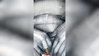Superhero cunt with mouth nailed her twat with huge vibrator