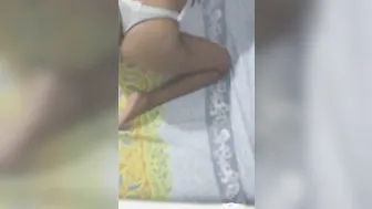 Thin Dark Hair and Gigantic Butt Asks me to help her and I Record her and help with my Dick