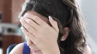 Step sis keeps studying even when pounded by guy