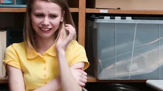 Vulnerable russian 18 yo thief Catarina Petrov serving a filthy LP officer