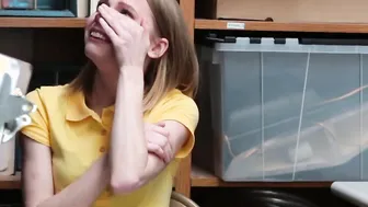 Vulnerable russian 18 yo thief Catarina Petrov serving a filthy LP officer