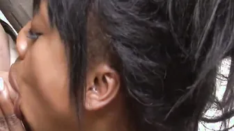 Gigantic boobed french african rough analyzed with cum to mouth