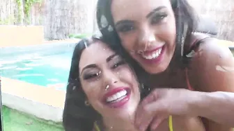 2 Hot latinas who love to spit - cougar porn