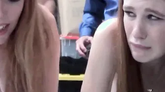 Red Head Blowjob Mommy and Daughter Banged Rough From 2 Security Guards -