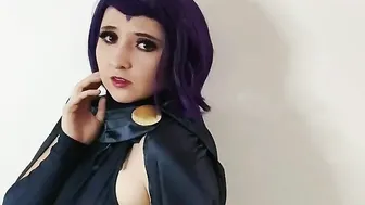Ahrii Steele as Raven doing a Beauty striptease