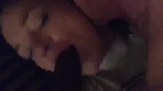 Big black cock inside my Wifey Mouth 10 Inch