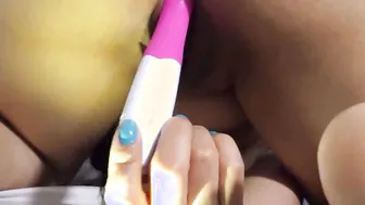 My daddy finds me masturbating and helps me sticking his dick into