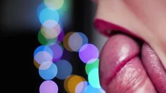 Sucking Off like a Lollipop licking frenulum close-up