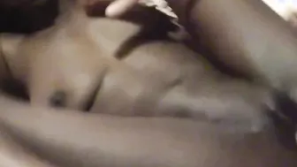 Fit african bombshell high on huge dick and cum afterparty