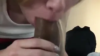 Bbj porn video – Told my white sluts to go  offer my guy a real amazing bbj so she did - “MUST VIEW”
