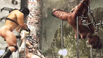 Masked man fucks rough 2 cuffed college girls into basement