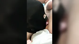 She licks her bfs bald and tight booty
