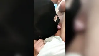 She licks her bfs bald and tight booty
