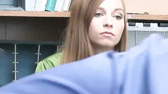 Adorable Blonde Shoplifter Pounded By Gigantic Dick Security Dude