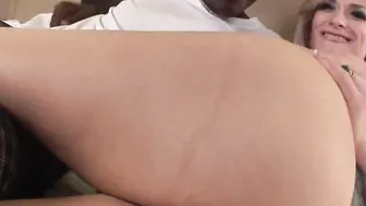 Turned On Swinger Riding a Gigantic Ebony Penis inside Blonde Milf Sex Tape