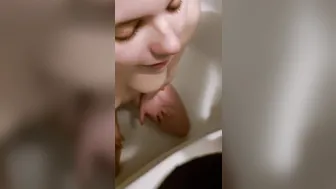 adorable blonde wants a golden shower