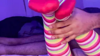 Spanking Muslim College Eighteen With Long Socks on Her Brown Booty