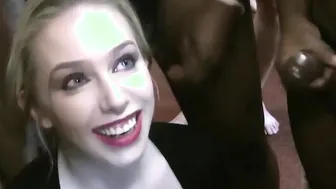 Blonde bimbo getting bukkaked