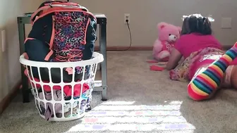 Hot Step porn video – Little sister getting an accidental jizzed by stepbrother