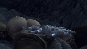 Argonian Futa vs Unusual Stone (with sound) Skyrim 3d animation animated hentai head cum inside mouth