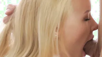 Blonde Tori Getting Cum Into Mouth
