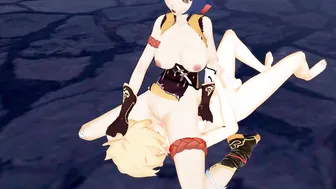 GENSHIN IMPACT beauty and freaky XIANGLING become so soak (3D ANIMATED)