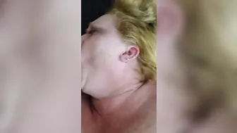 Stepsister makes me cum by blowing on my nuts