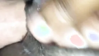 Black tight soak cunt ejaculates on my cock