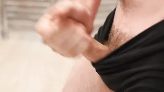 Dude releasing a orgasm while cumming in lingerie and groaning