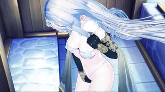 Genshin Impact - Ningguang Pleasures her Twat into the Bathhouse.