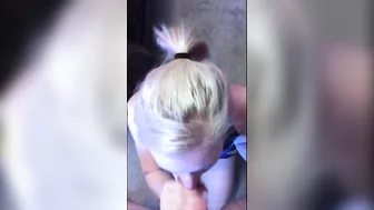 Ex Inside Blue Dress takes load to the face after