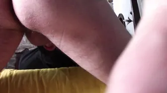 Laura XXX is hogtied on the bed and has to