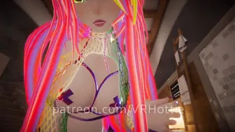 Fetish Raver Nipple Piercings Humps Riding with Bone inside the Pool pov Lap Dance