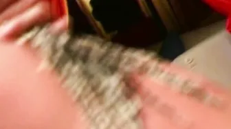 Crazy Sexy hoe assfucked on the sofa takes all the cum into her