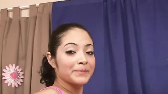 Dark Hair Bombshell with Sex Toy Blows