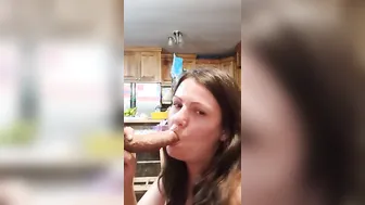 Filthy wifey tries to deep throat my best friends penis